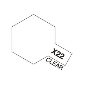 X-22 Clear, Acrylic Mini 10 ml (penselmaling, blank) - Tamiya